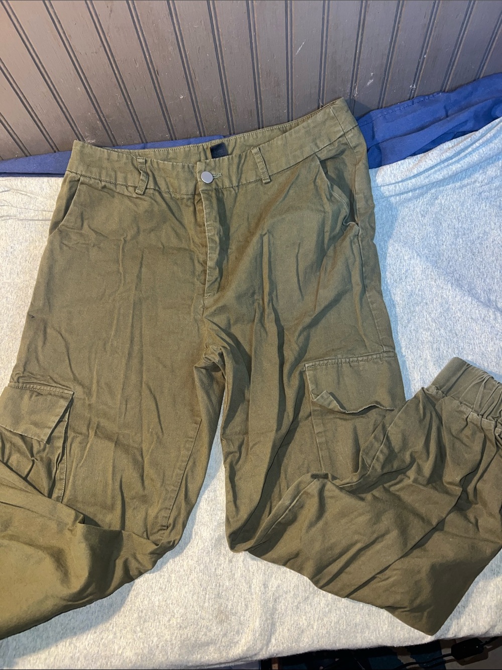 SHEIN Olive Cargo Utility Jogger Pants for Petite Women